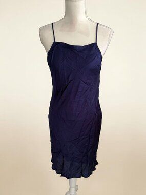 CHASOR Blue Low Back Slip Dress Size Medium